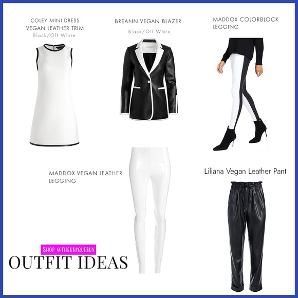 Alice + Olivia Liliana Black Vegan Leather Cropped Ankle Paper Bag Pant - Picture 10 of 16